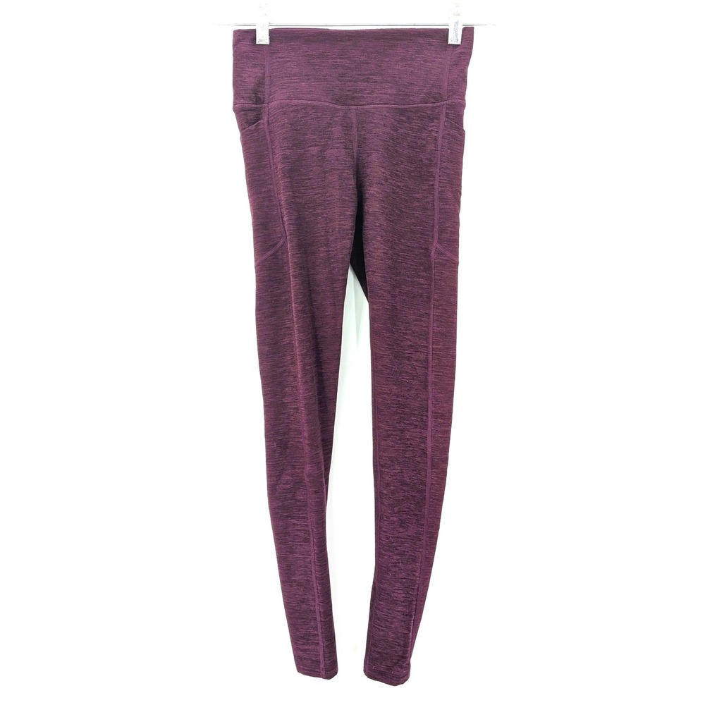 Victoria's Secret Leggings Size 2 Maroon‎ Heathered Logo Athleisure